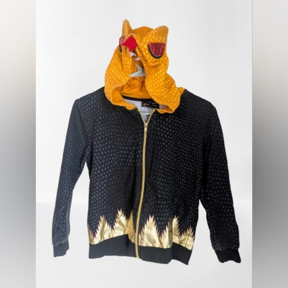Boys' Disney Aladdin Jafar Cobra Zip Up Long Sleeve Hooded Sweatshirt- M